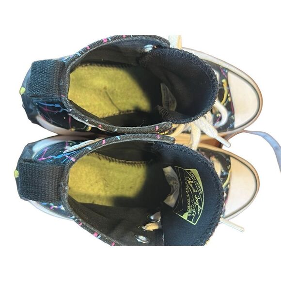 Converse splatter paint chuck taylors run star hike hi top canvas sneaker 5.5 - Picture 6 of 10